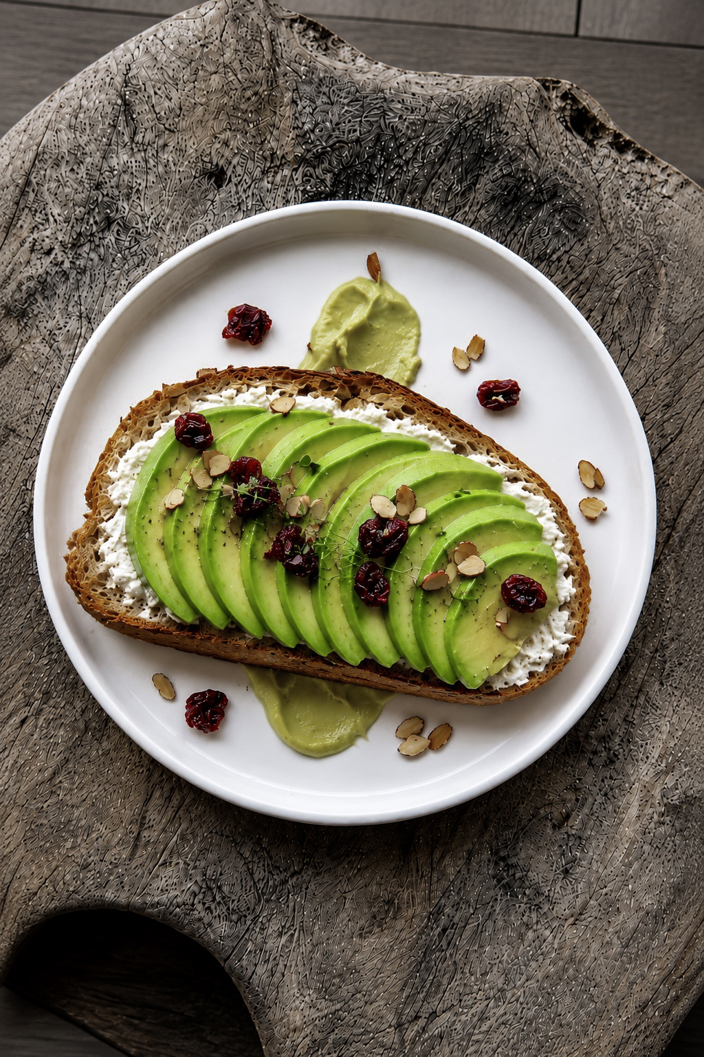 Artfully plated avocado toast